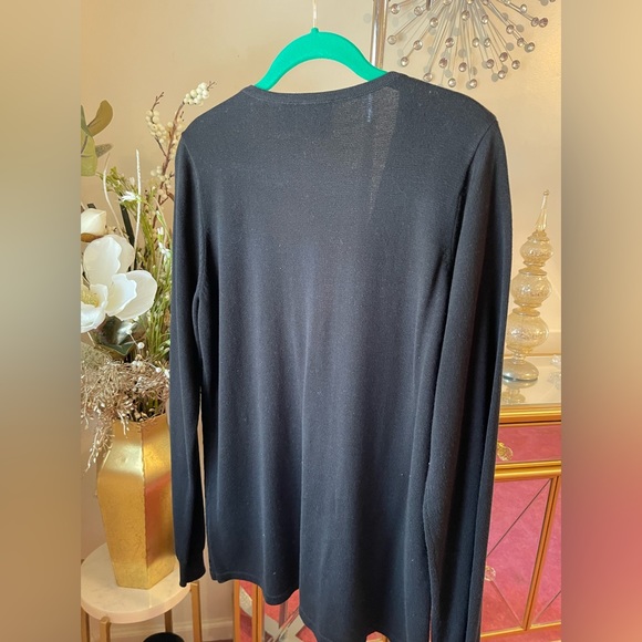 DG2 sequins button down long sl comfortable cardigan size M multicolored NYE - Picture 3 of 4